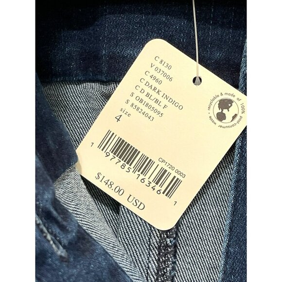 Free People Amber Denim Dress in Dark Indigo NWT Size 4 - Picture 5 of 9